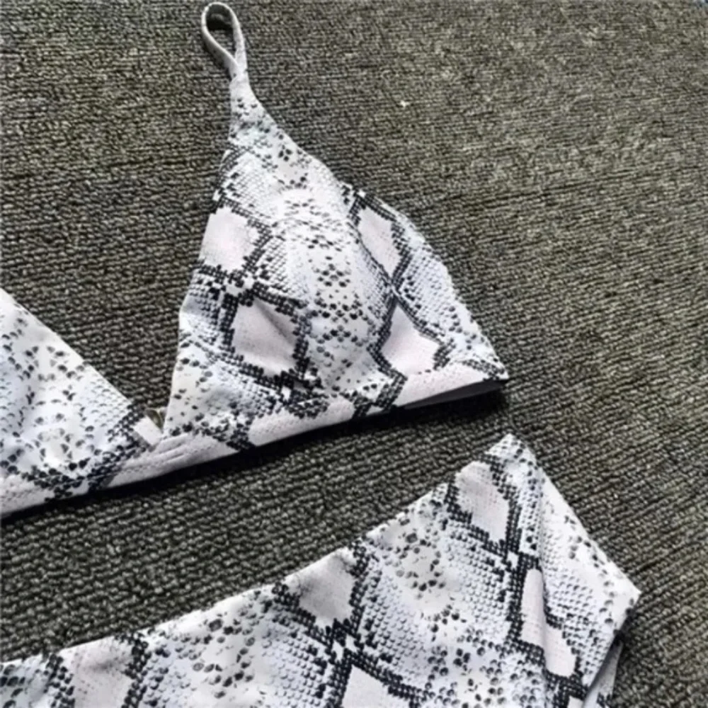 SOLD OUT CLEARANCE Snake Printed High Waist Bikini Swimsuit - Picture 5 of 6